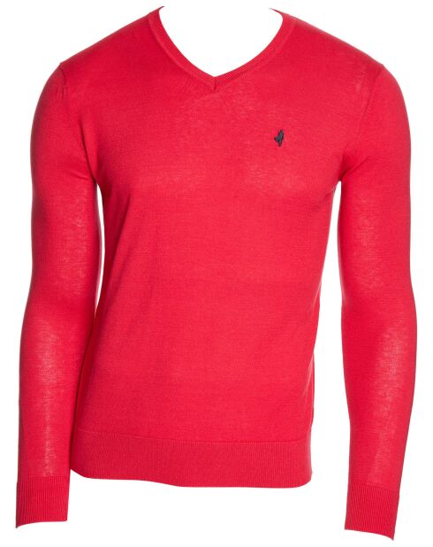 Pull en Coton rouge brique