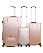 3 Valises 4 roues Lanzarote 32/55/65/75 cm & Vanity rose doré