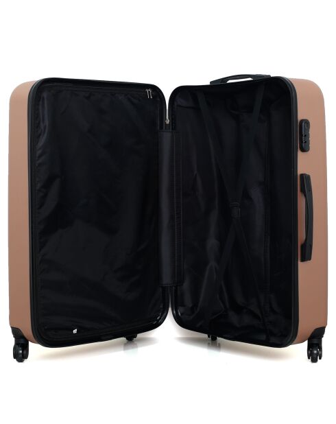 3 Valises 4 roues Lanzarote 32/55/65/75 cm & Vanity rose doré