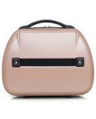 3 Valises 4 roues Lanzarote 32/55/65/75 cm & Vanity rose doré