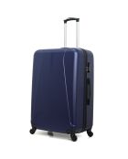 3 valigie a 4 ruote Lanzarote 32/55/65/75 cm e vanità blu marino