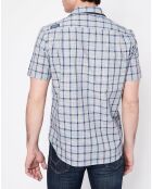 Chemise Calasca à carreaux bleu marine/blanc