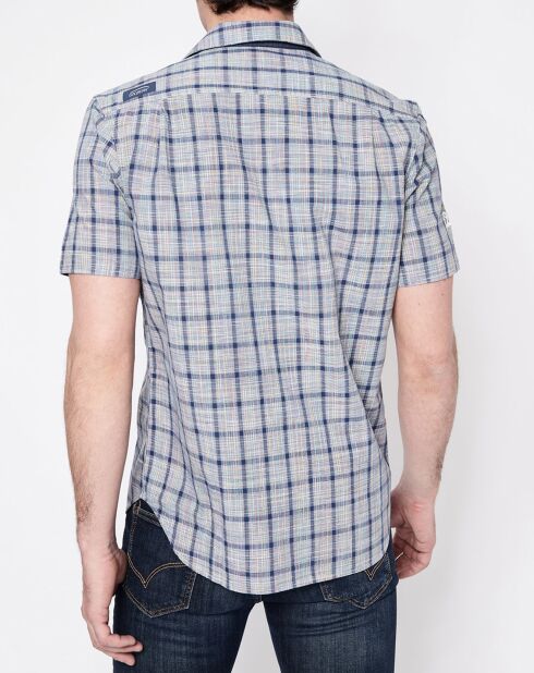 Chemise Calasca à carreaux bleu marine/blanc