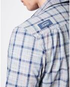 Chemise Calasca à carreaux bleu marine/blanc
