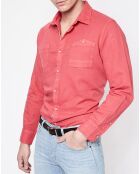 Chemise en Lin mélangé Careggi rouge
