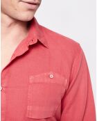 Chemise en Lin mélangé Careggi rouge