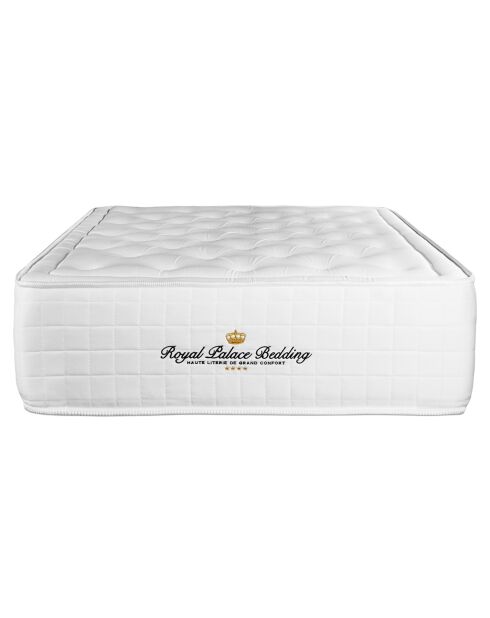 Ensemble matelas à mémoire de forme & sommier Buckingham noir - 90x200 cm