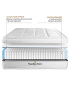 Ensemble matelas ressorts ensachés & mémoire de forme + sommier Windsor noir - 90x190 cm