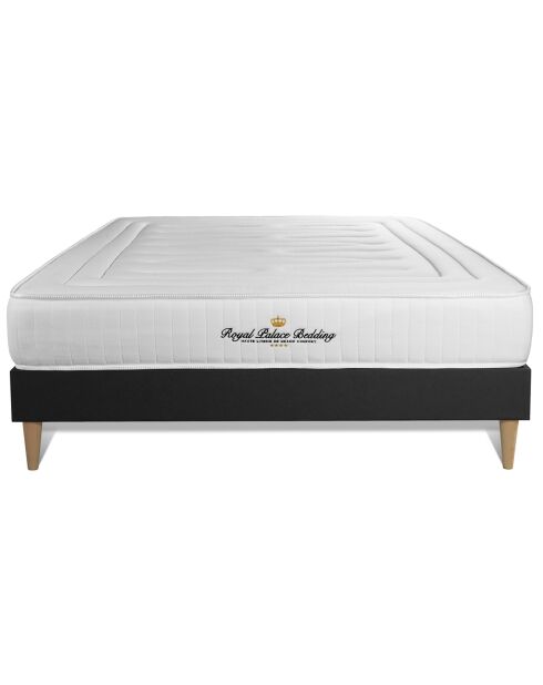 Ensemble matelas à mémoire de forme & sommier Nottingham noir - 140x200 cm