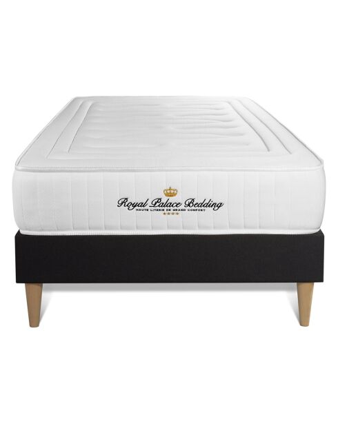 Ensemble matelas à mémoire de forme & sommier Nottingham noir - 90x190 cm