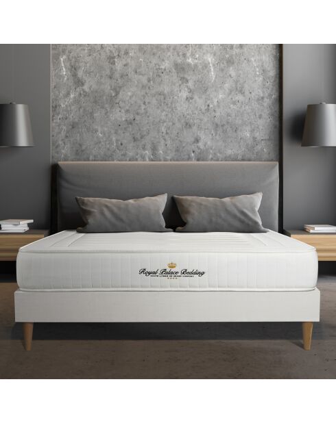 Ensemble matelas à mémoire de forme & sommier Nottingham blanc - 180x200 cm