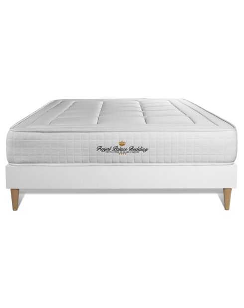 Ensemble matelas à mémoire de forme & sommier Balmoral blanc - 140x200 cm