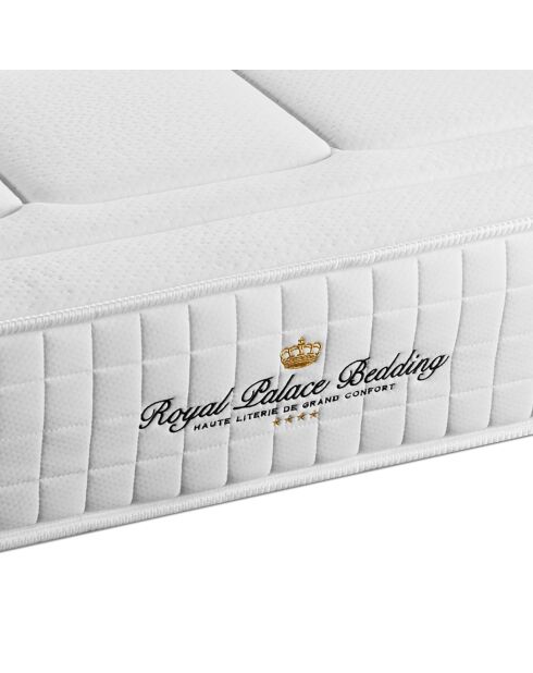 Ensemble matelas à mémoire de forme & sommier Balmoral blanc - 140x200 cm
