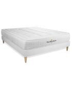 Ensemble matelas à mémoire de forme & sommier Balmoral blanc - 140x200 cm