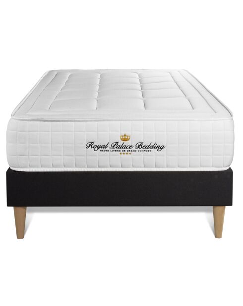 Ensemble matelas à mémoire de forme & sommier Balmoral noir - 90x190 cm