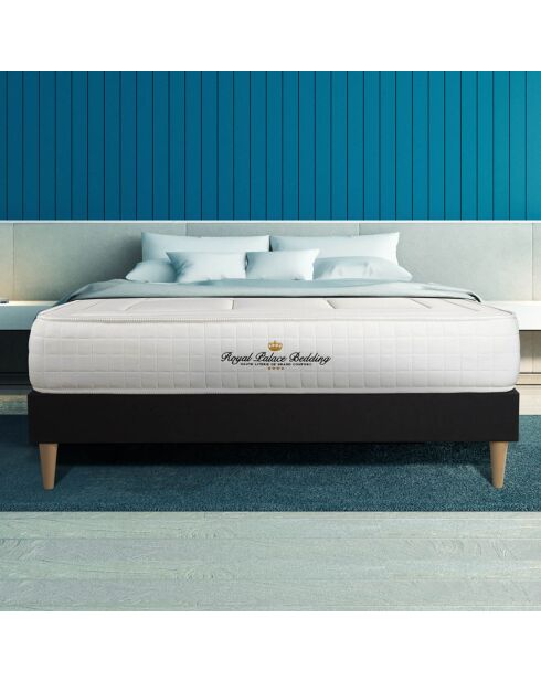 Ensemble matelas à mémoire de forme & sommier Balmoral noir - 140x190 cm