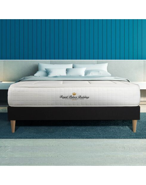 Ensemble matelas à mémoire de forme & sommier Balmoral noir - 140x200 cm
