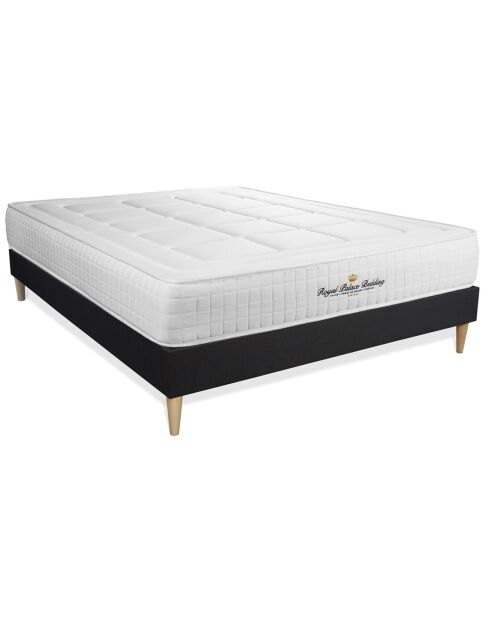 Ensemble matelas à mémoire de forme & sommier Balmoral noir - 140x200 cm