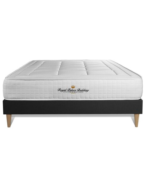 Ensemble matelas à mémoire de forme & sommier Balmoral noir - 160x200 cm