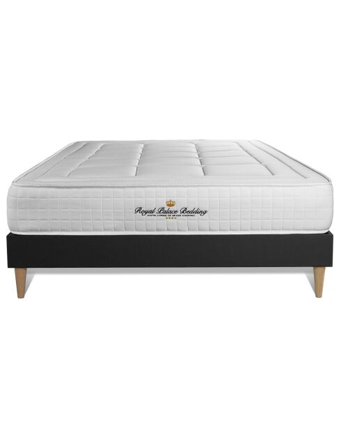 Ensemble matelas à mémoire de forme & sommier Balmoral noir - 180x200 cm
