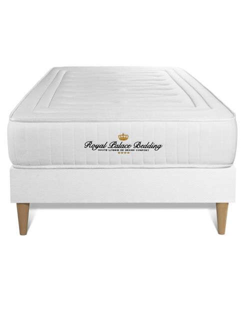 Ensemble matelas à mémoire de forme & sommier Nottingham blanc - 90x190 cm