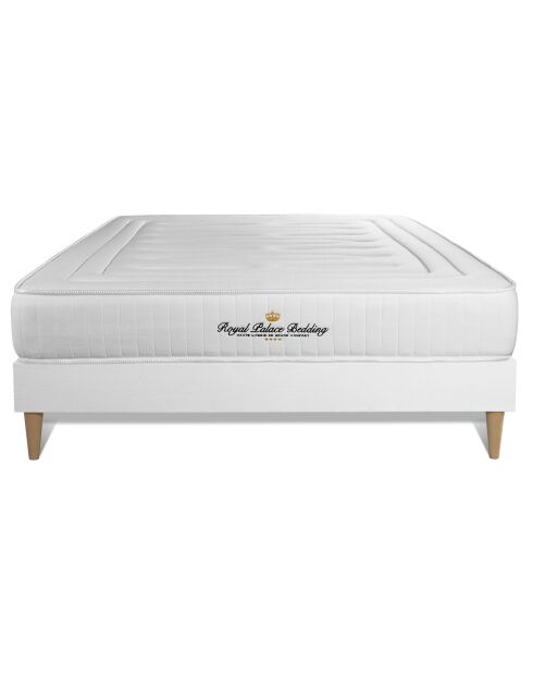 Ensemble matelas à mémoire de forme & sommier Nottingham blanc - 140x190 cm