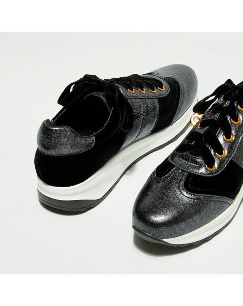 Sneakers en Velours de cuir Boy noires