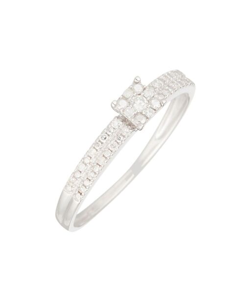 Anillo de diamantes Isisford en oro blanco de 0,12 quilates