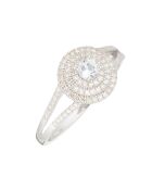 Bague Darwin Diamants 0.33 ct & Topaze Blanche 0.25 ct or blanc