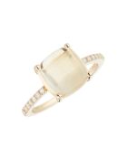 Bague Rose Dragée Diamants 0.11 ct & Citrine 4.4 ct or jaune