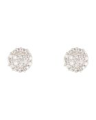 Boucles d'oreilles Round Stud Diamants 0.02 ct or jaune