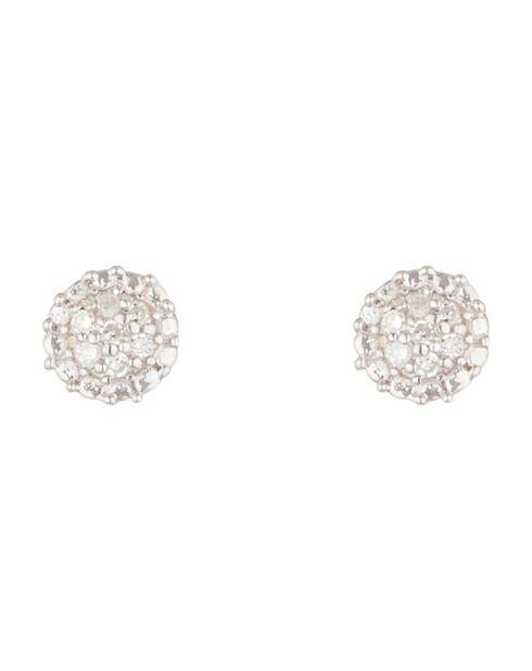 Boucles d'oreilles Round Stud Diamants 0.02 ct or jaune