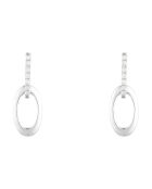 Boucles d'oreilles Bari Or Blanc Diamants 0.06 ct