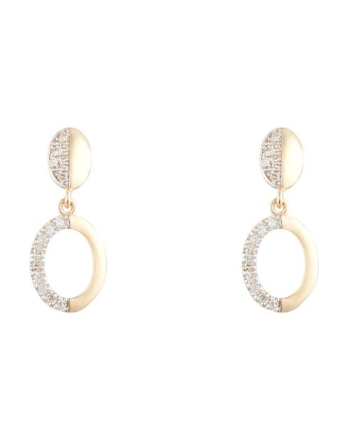 Boucles d'oreilles Berava Diamants 0.11 ct or jaune