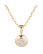 Pendentif Bombe Diamants 0.02 ct or jaune