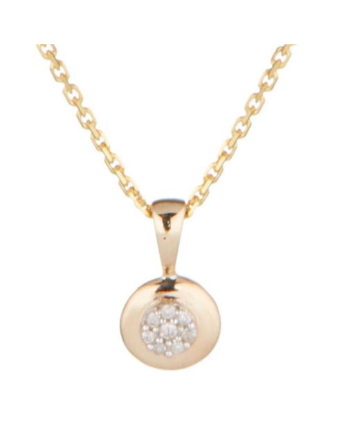 Pendentif Bombe Diamants 0.02 ct or jaune