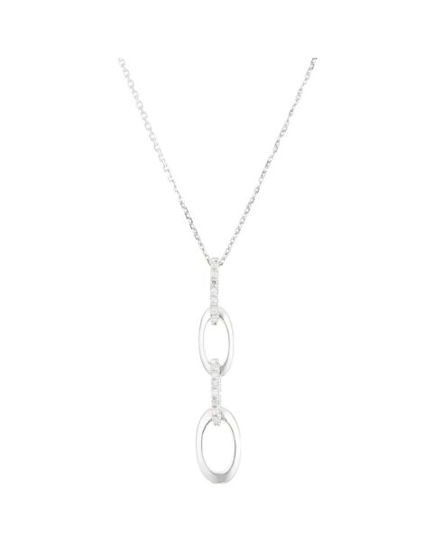 Ciondolo con diamanti Bari in oro bianco 0,06 ct