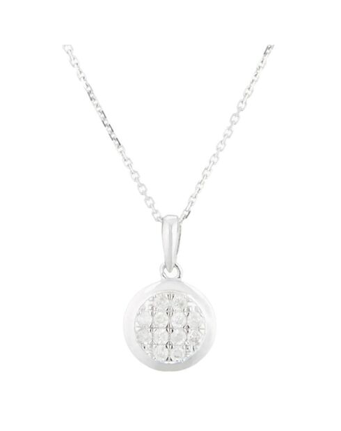 Pendentif Vernazza Or Blanc Diamants 0.18 ct