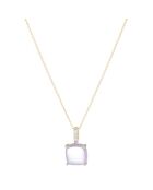 Pendentif Rose Dragée Diamants 0.05 ct & Améthyste 4.4 cts Or Jaune