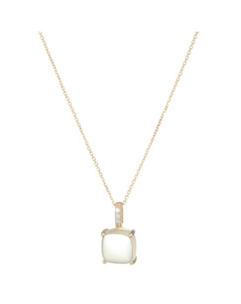 Rosafarbener Dragee-Anhänger, Gelbgold, Diamanten 0,05 ct und Citrin 4,4 ct