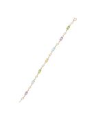 My Rainbow Bracelet Gelbgold, 2,32 Karat Topase, 0,9 ct Amethyste und Peridot