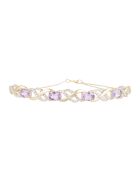 Pulsera Launceston de oro amarillo con diamantes de 0,42 quilates y amatista de 2,8 quilates