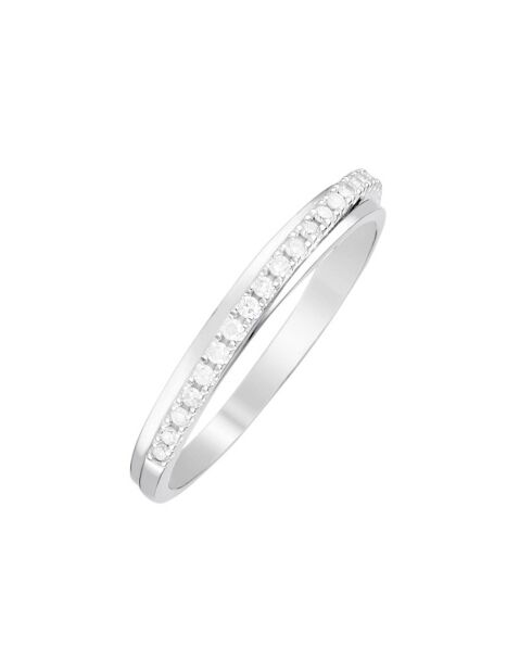 Bague Alliance Divine Diamants 0.12 ct or blanc