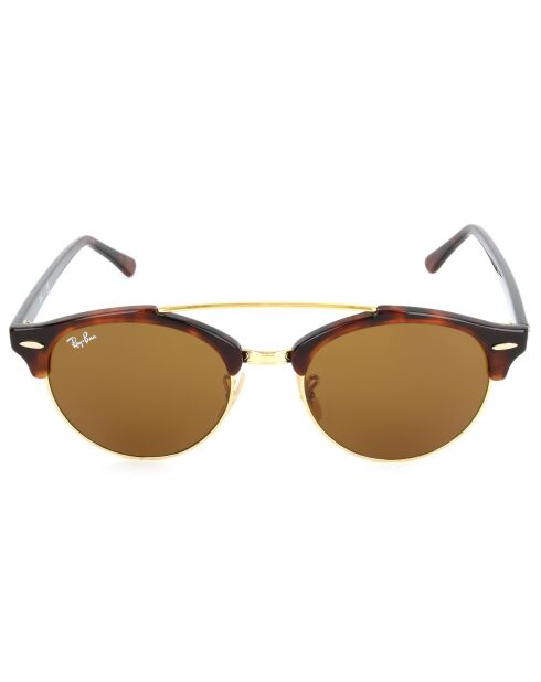 Lunettes de soleil Homme Clubround Double Bridge havane
