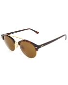 Lunettes de soleil Homme Clubround Double Bridge havane