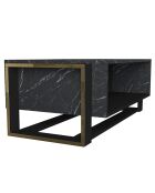 Table basse Bianco noir/doré- 106.4x60x40.4 cm