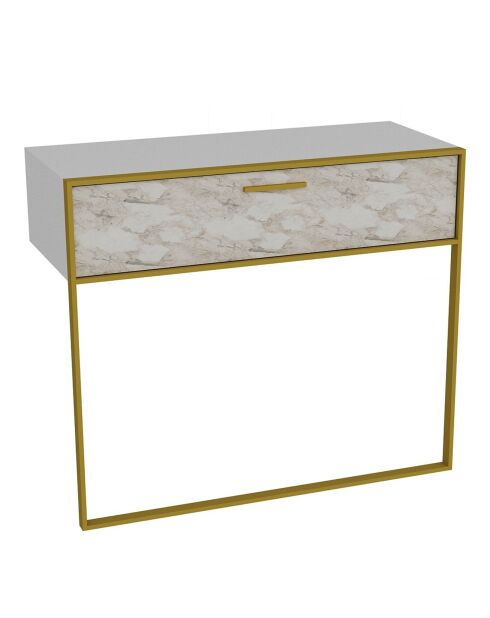 Polka console goud/wit - 90x38,5x76,8 cm