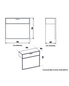Console Polka or/blanc - 90x38.5x76.8 cm
