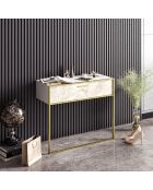 Console Polka or/blanc - 90x38.5x76.8 cm