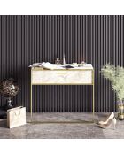 Console Polka or/blanc - 90x38.5x76.8 cm